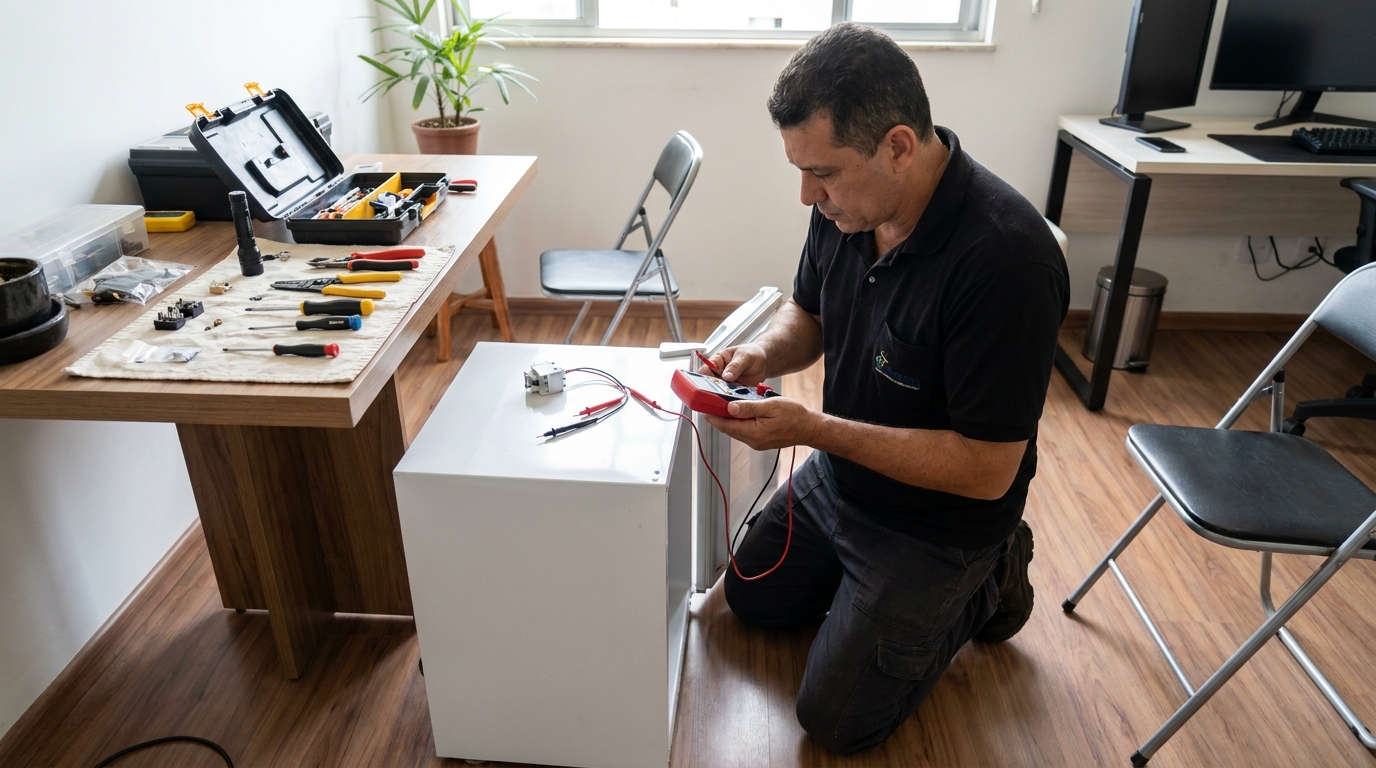 Reparo da placa eletrônica de frigobar no Cuiá, João Pessoa‑PB